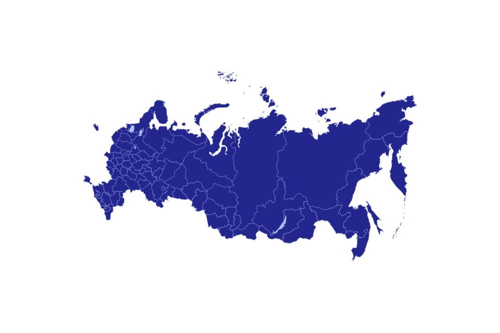 Карта России с регионами