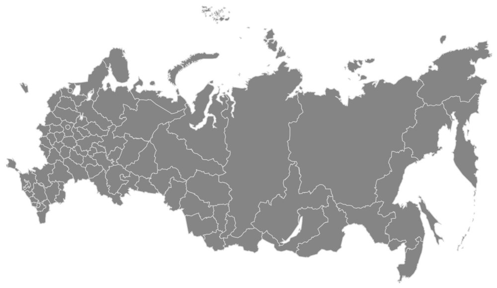 Карта России силуэт