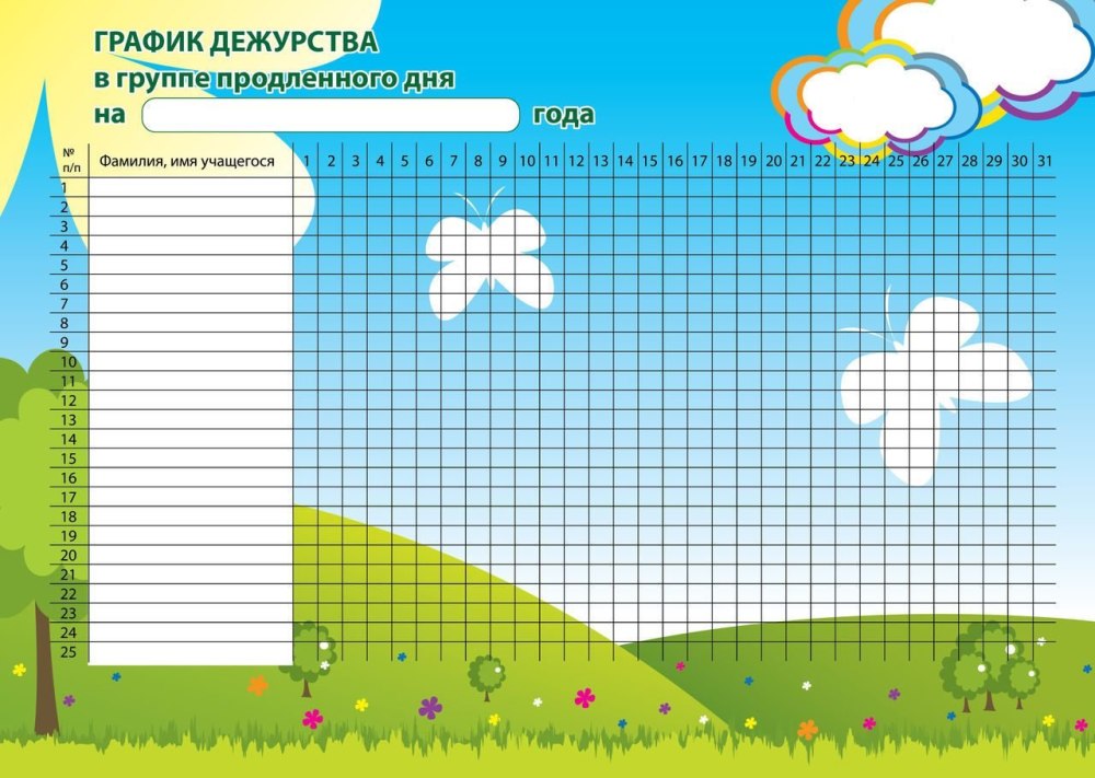 Уголок дежурного в школе