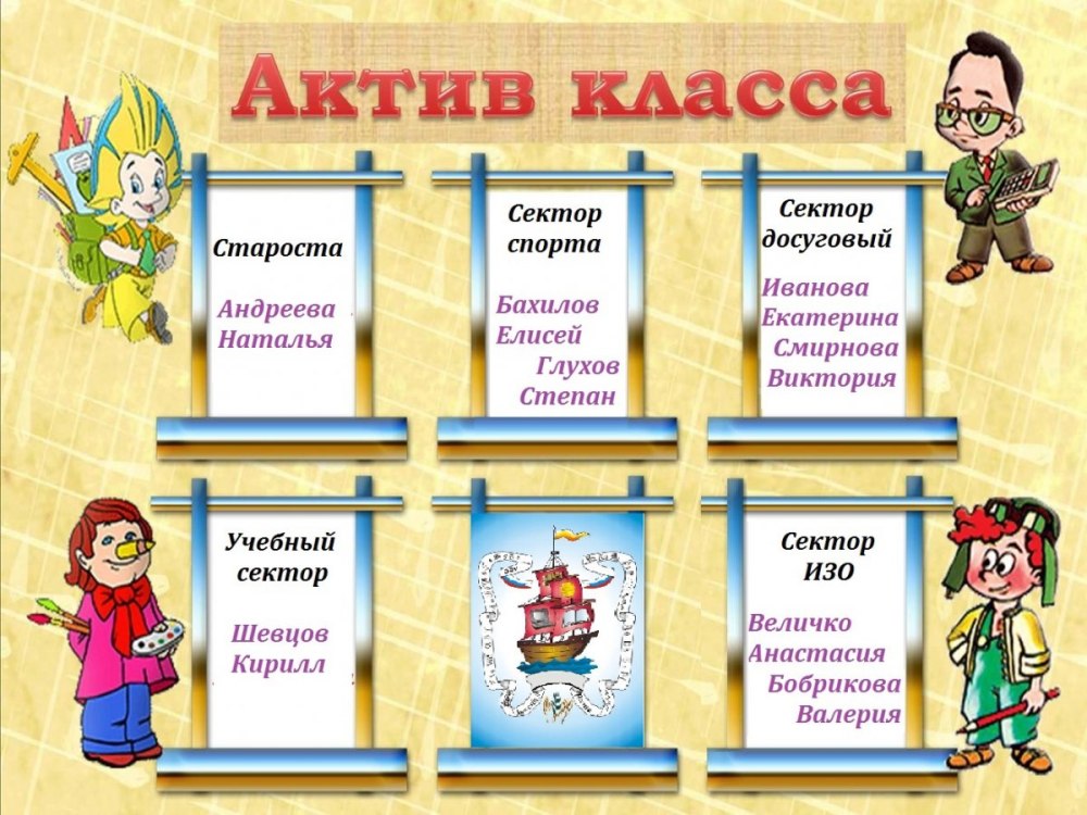 График дежурства в классе
