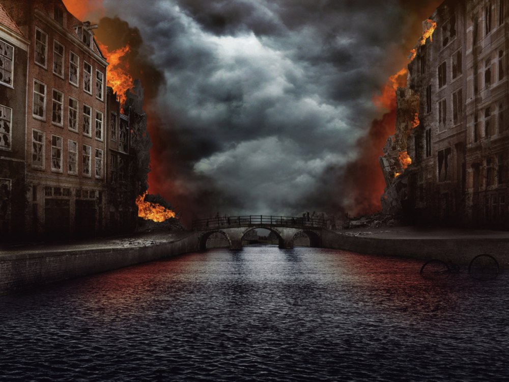Разрушенный город метро 2033