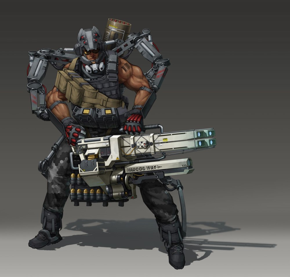 Cyberpunk наемник солдат