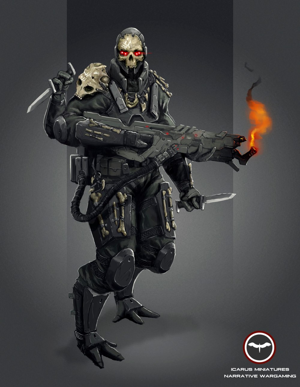 Cyberpunk череп солдат