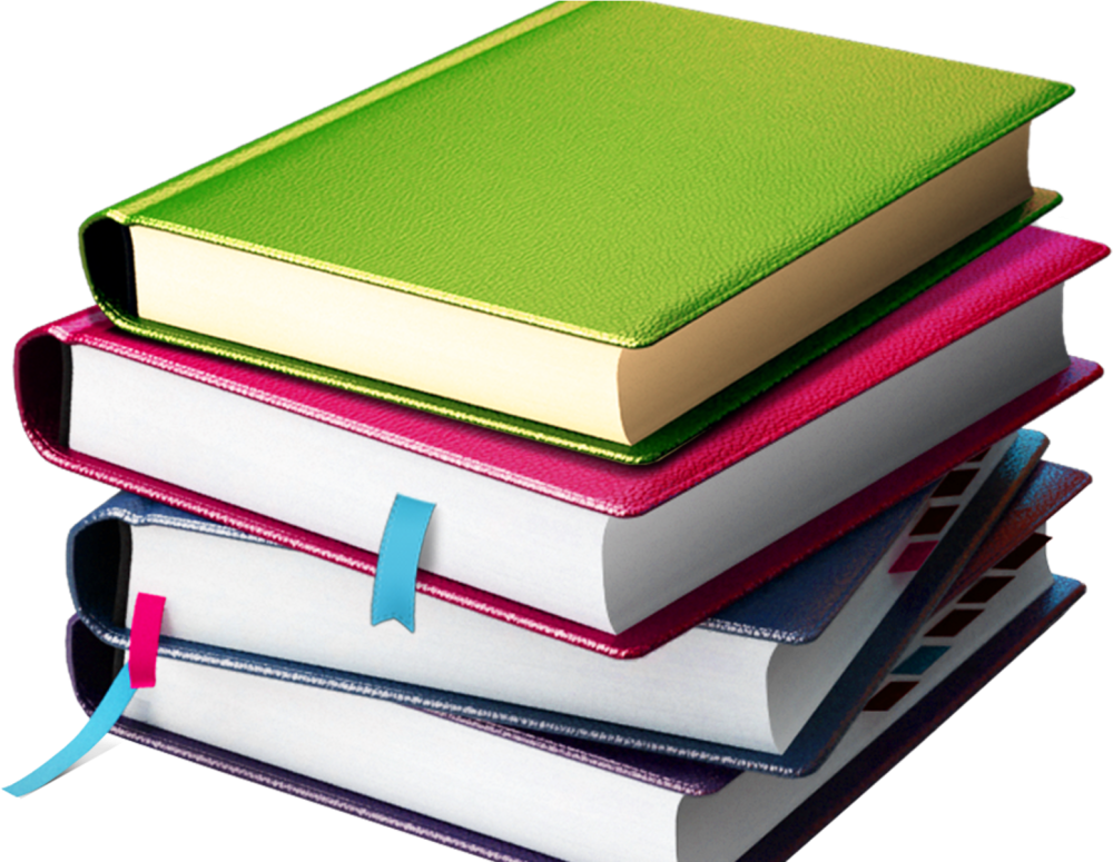 Детские книжки на столе стопкой