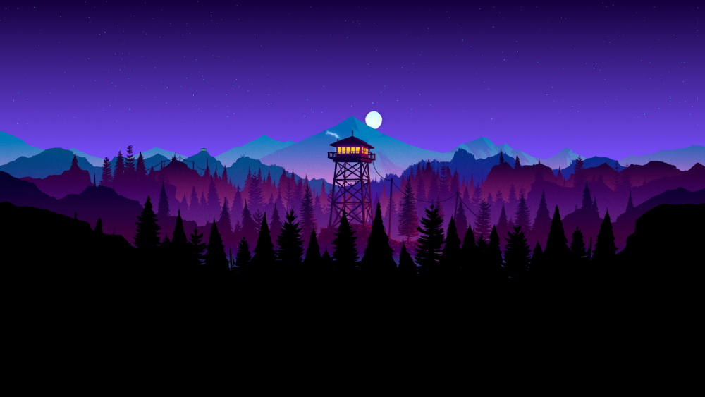 Firewatch Dark горы