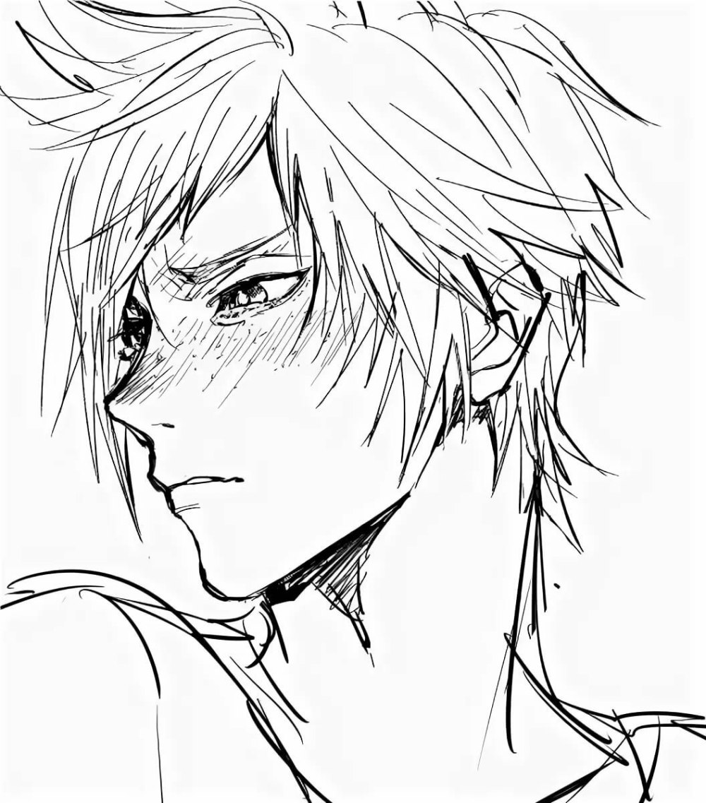 Anime boy smile