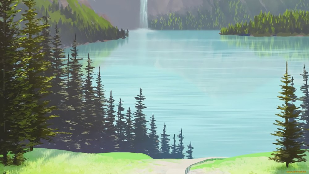 Lake рисунок для детей