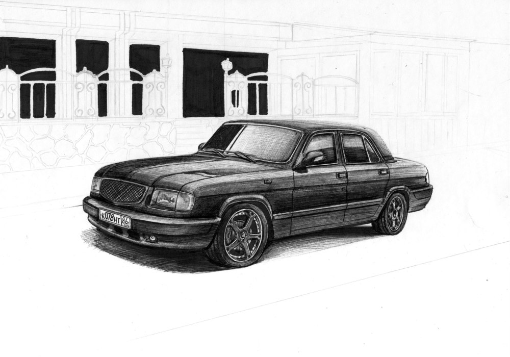 Волга 2410 рисунок