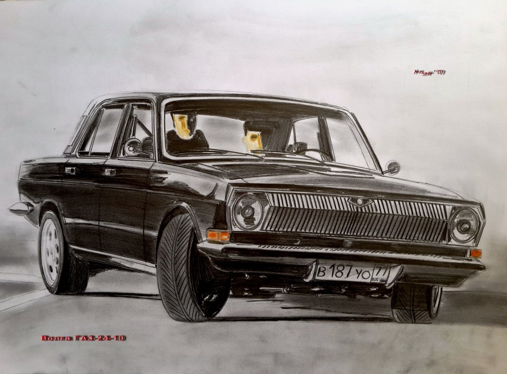 ГАЗ 24 рисунок