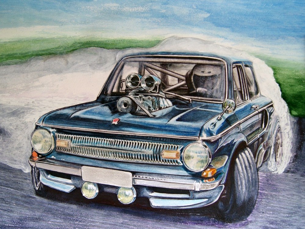 Волга ГАЗ 3102 рисунок
