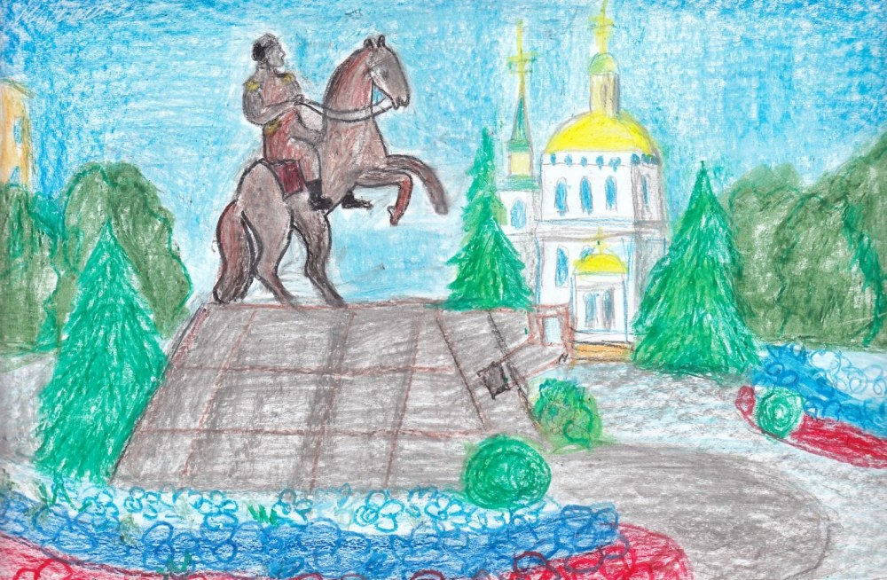 Просторы России рисунок детский