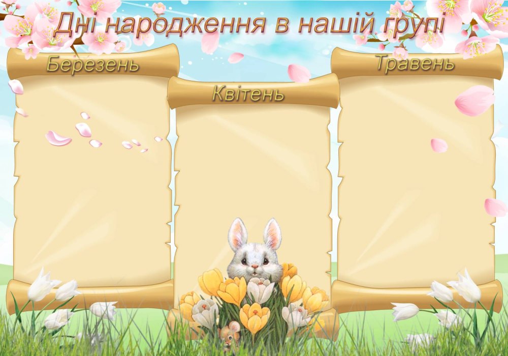 Дни рождения для классного уголка