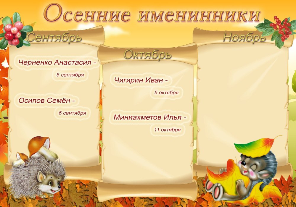 Летние именинники
