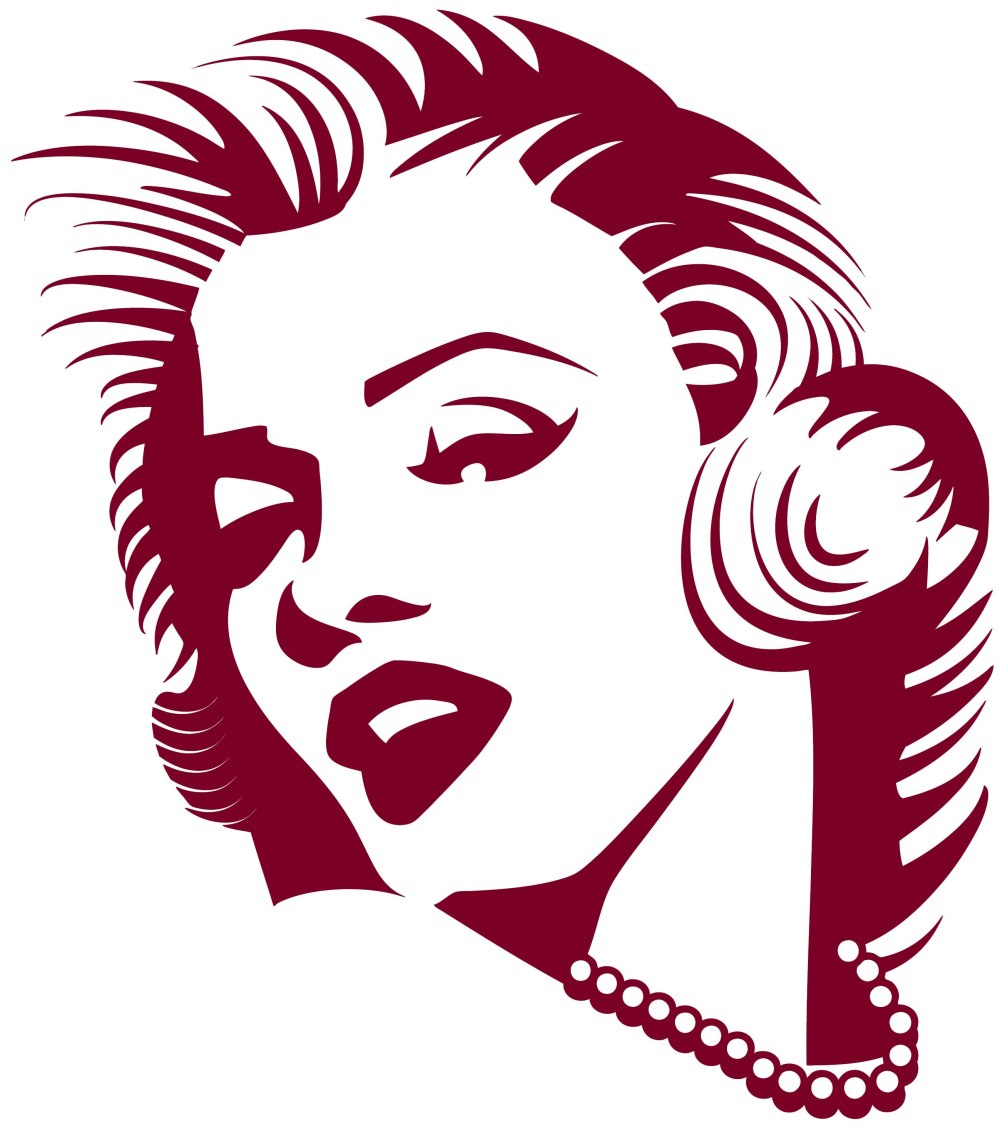Vector portrait Marylin Monro