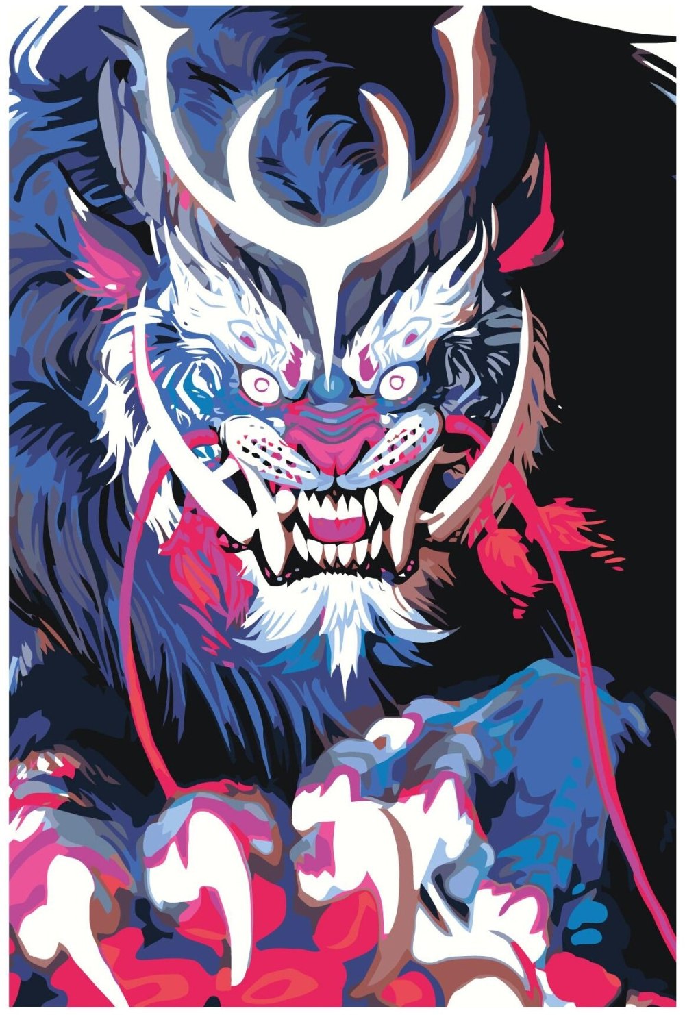 Маска Hannya демон
