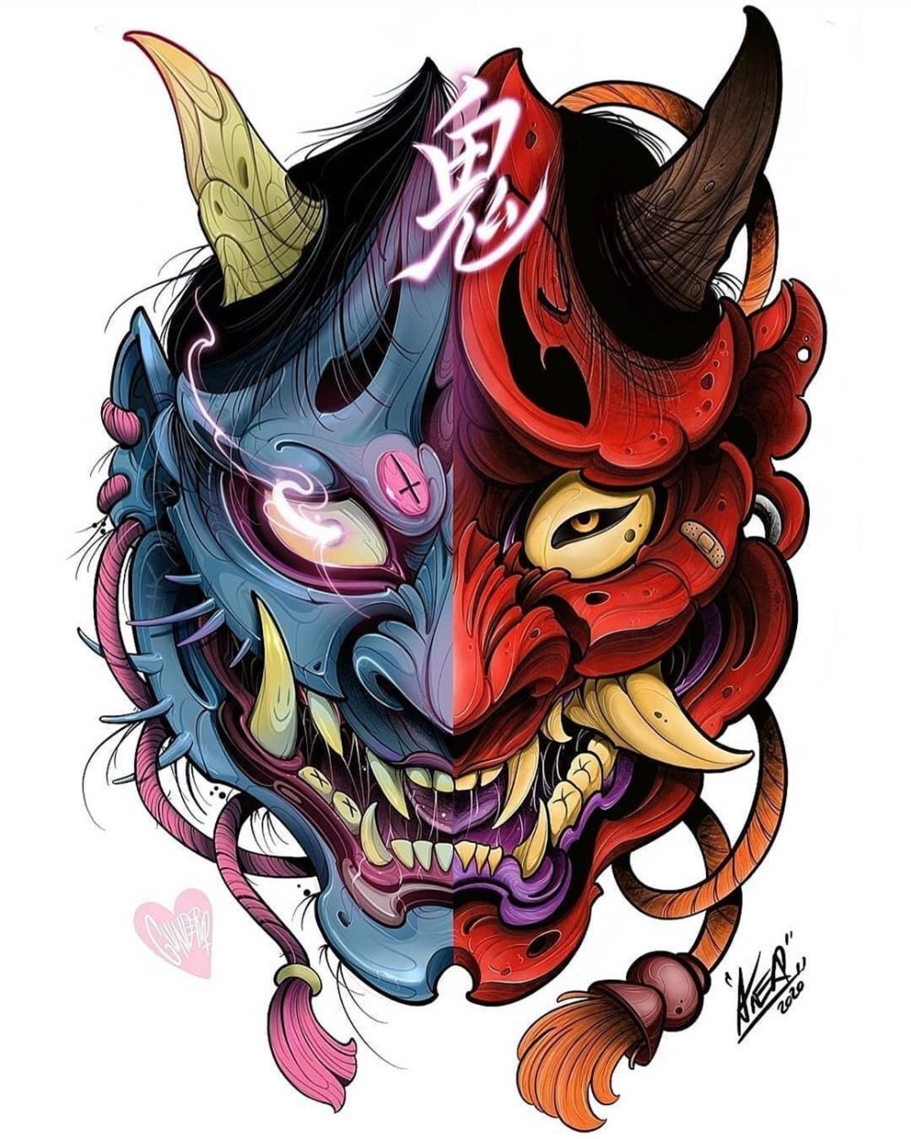 Hannya демон тату