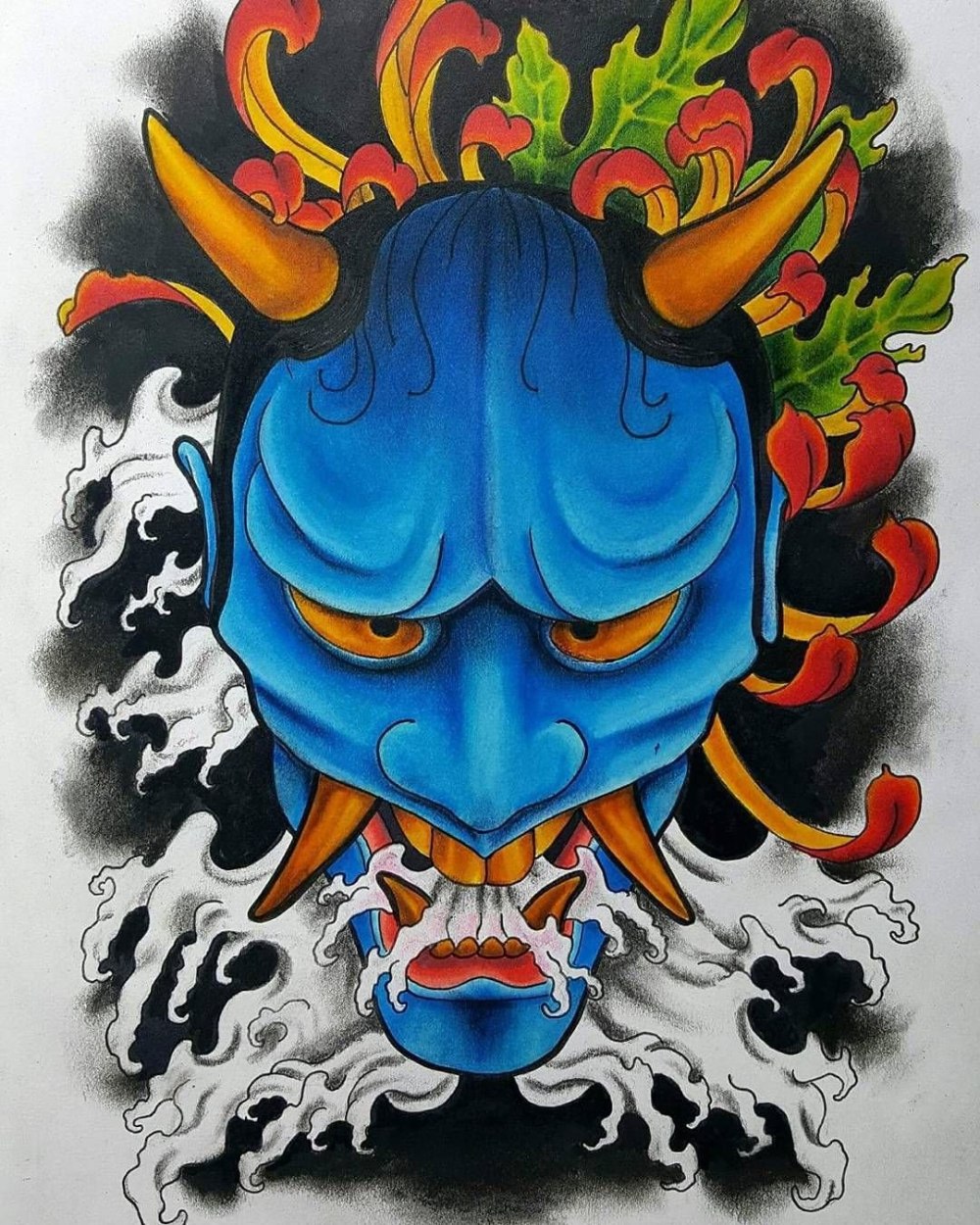 Маска Hannya демон