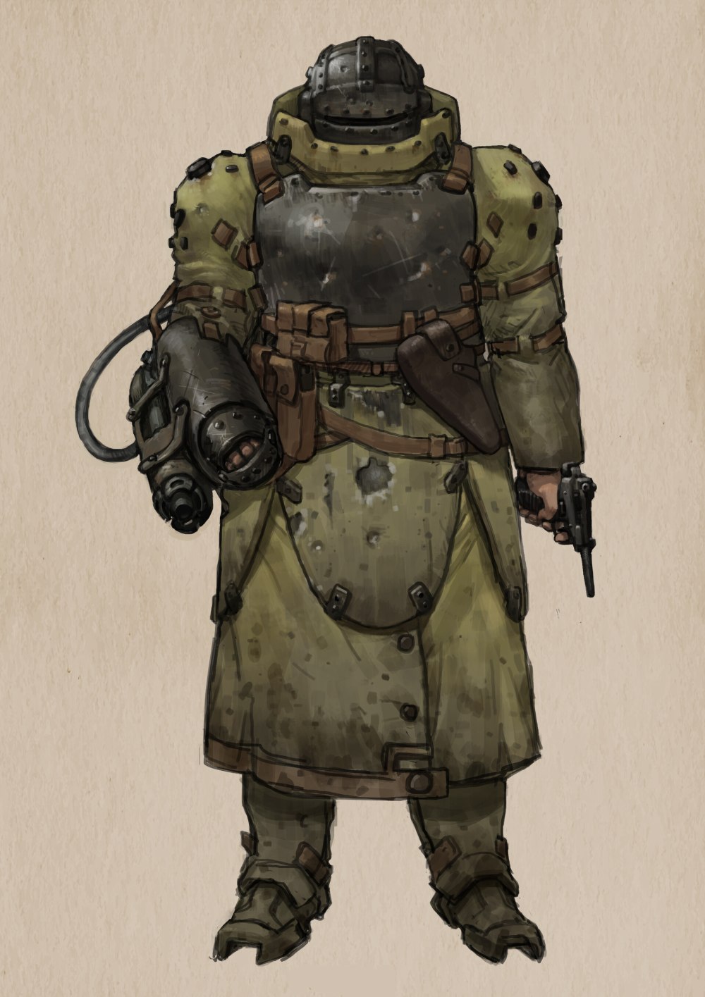 Dieselpunk Concept Art солдат