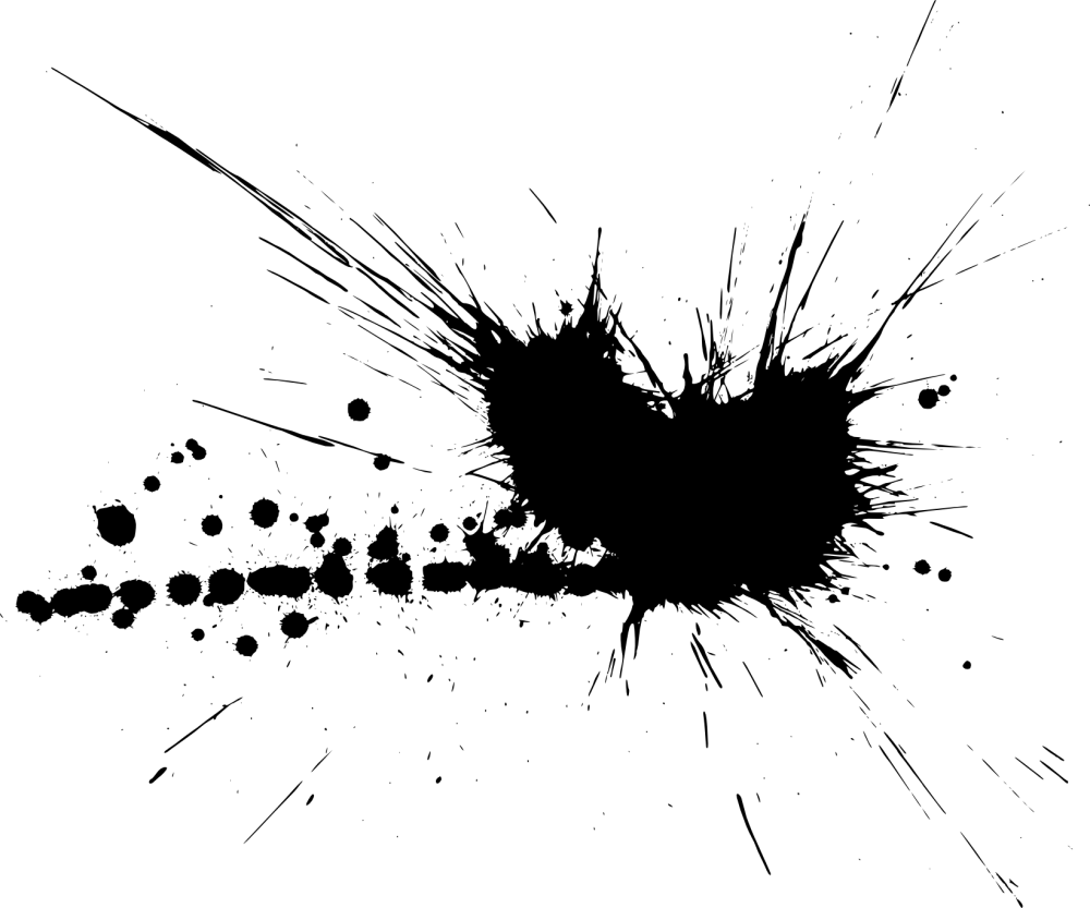 Черные Кляксы краски