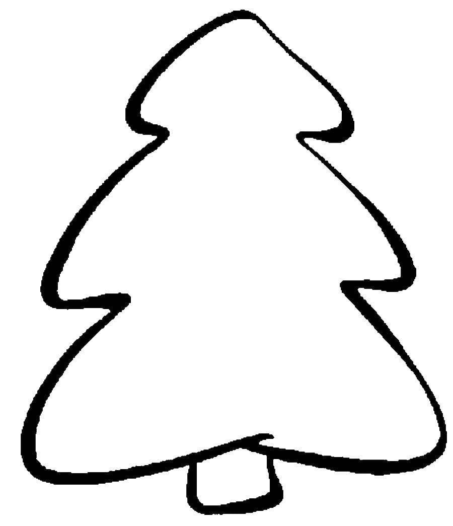 Елка раскраска