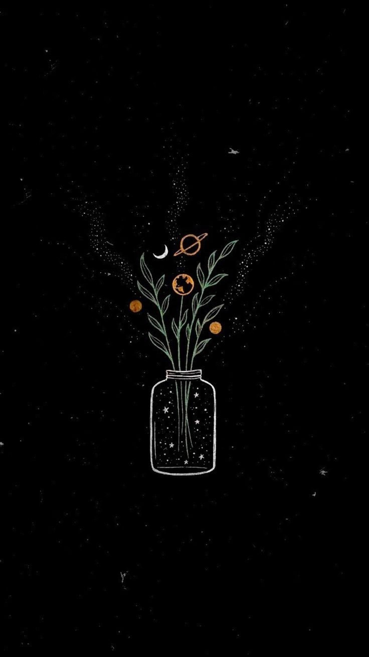 Необычные рисунки на черном фоне