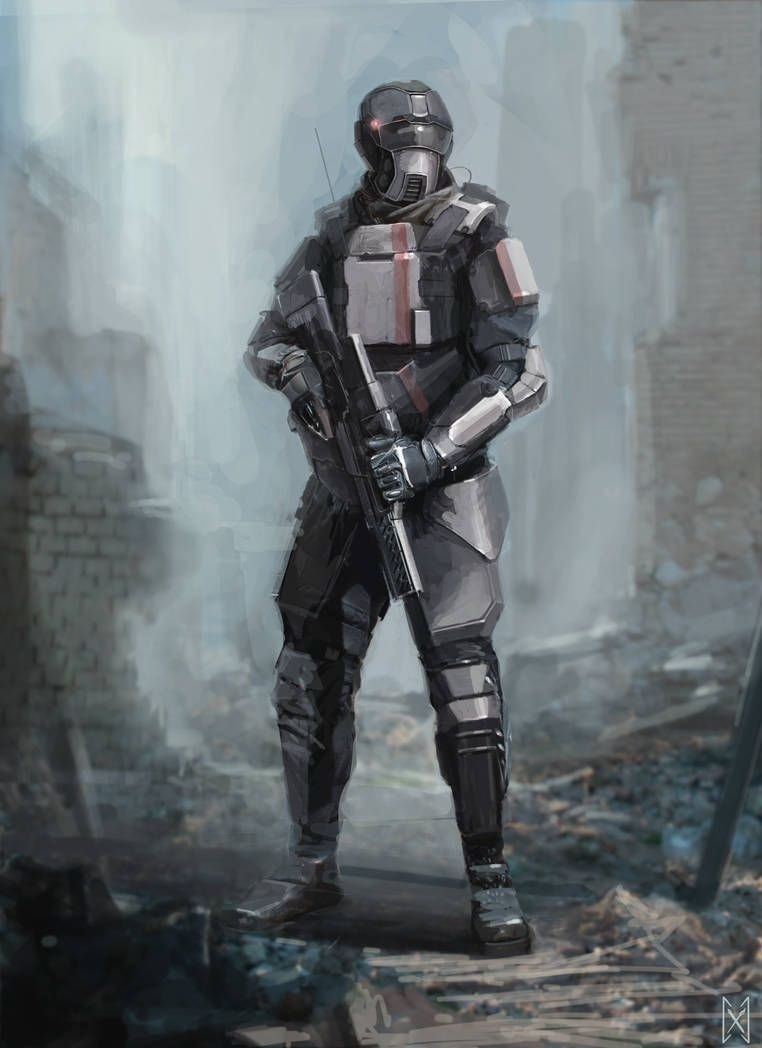 Sci Fi солдат Art