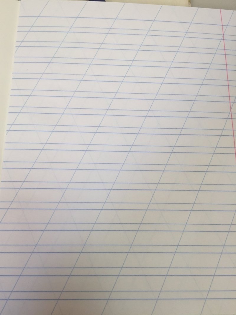 Лист в косую линию