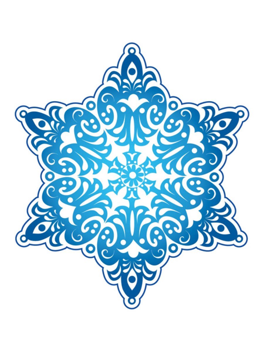 Красивая голубая Снежинка