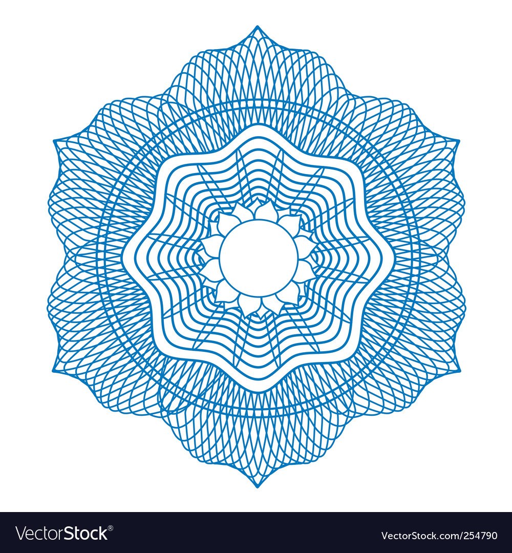 Guilloche Rosette вектор