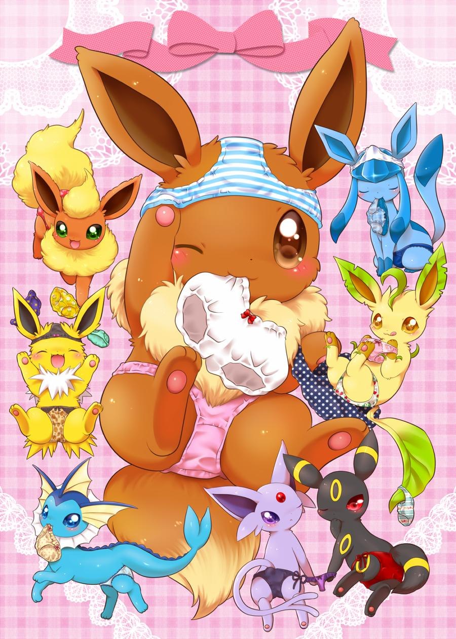 Pokemon Мимикью и сильвеон