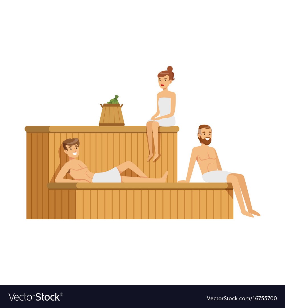 Нарисованные девушки в бане