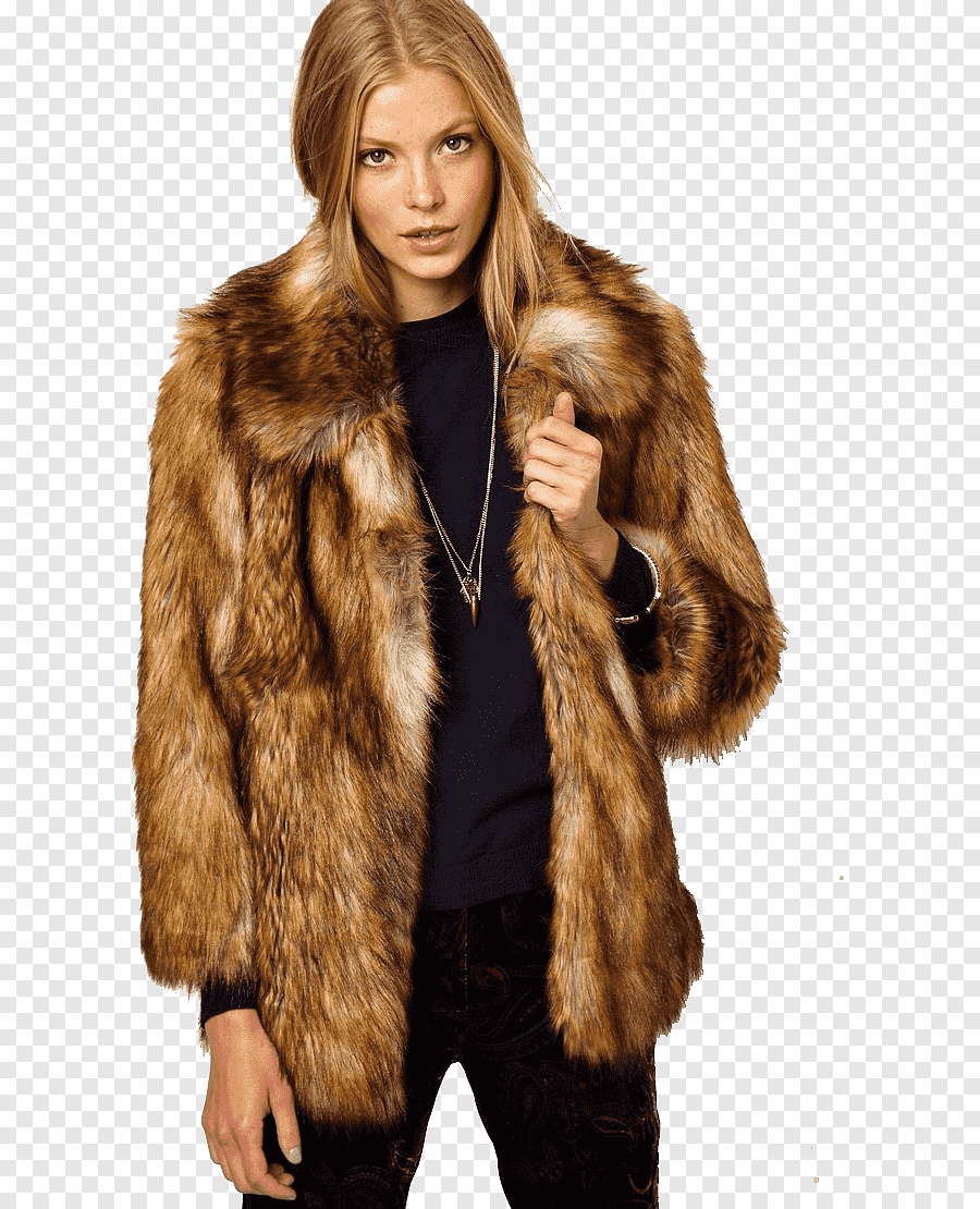 Fur Faux Coat Braun