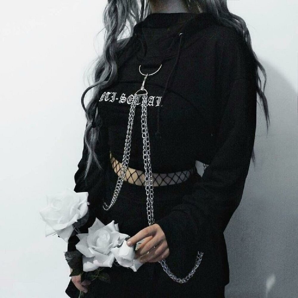 Goth outfit Грандж 2020 корейская одежда
