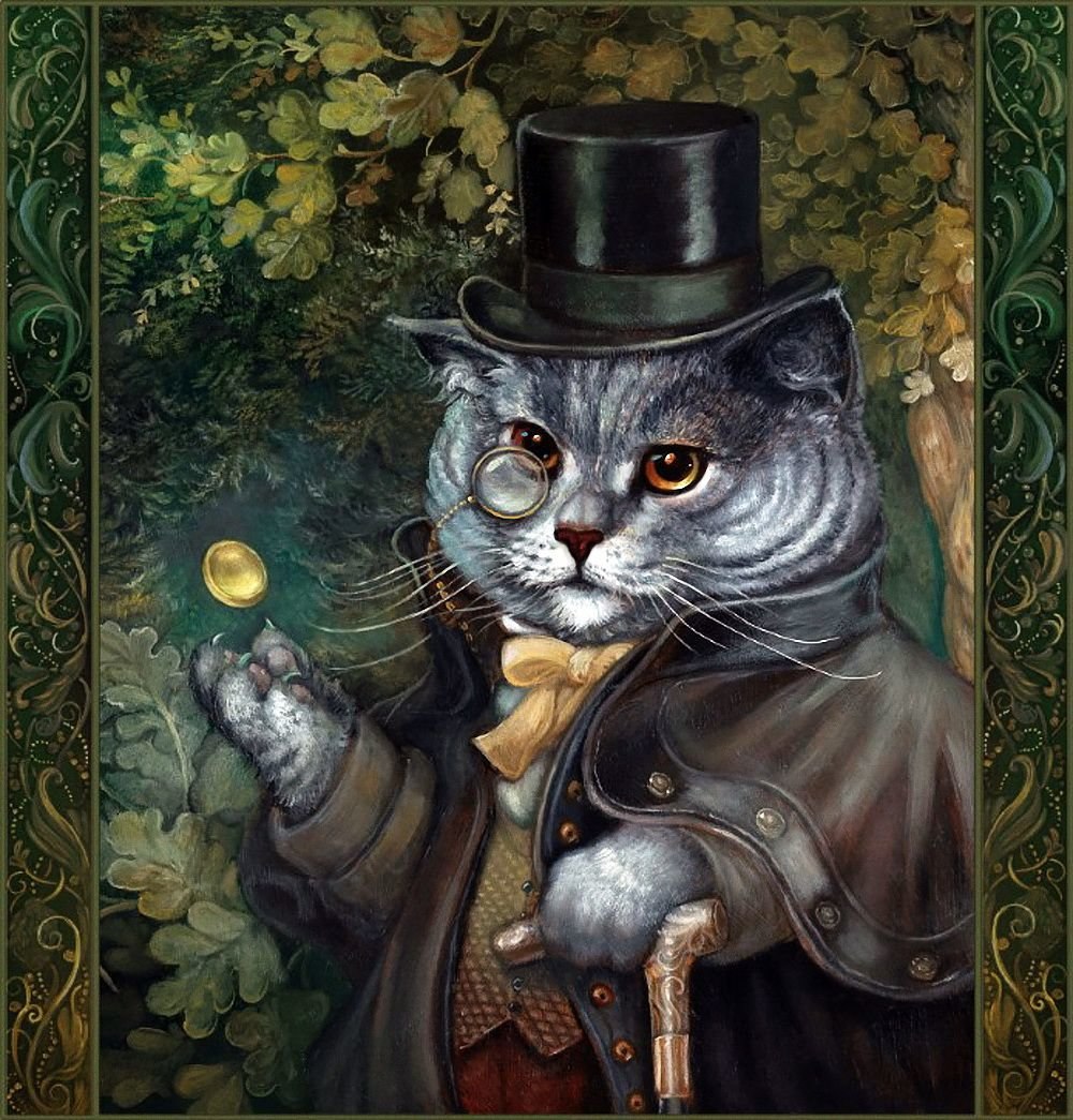 Кошка с сигаретой