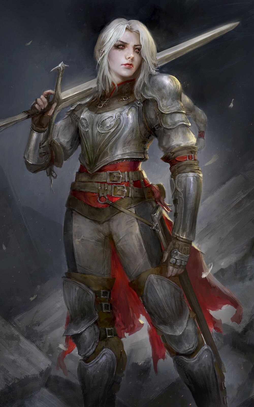 Guweiz Art девушка Ронин