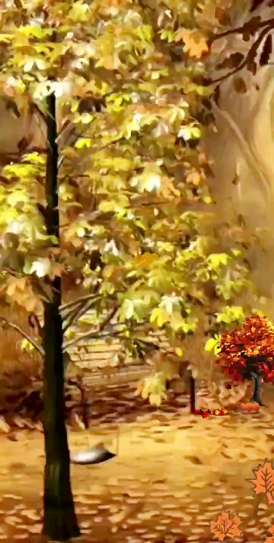 Живые обои листопад