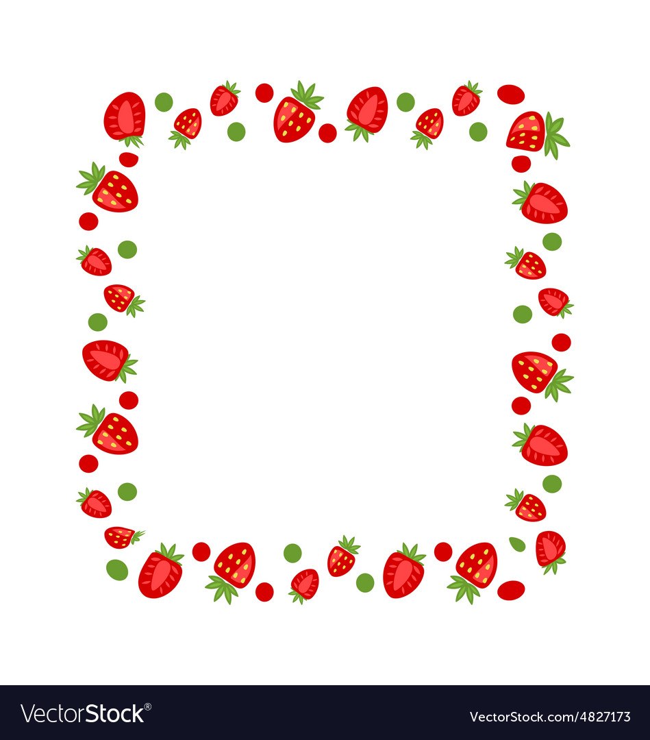 Клубника Векторная рамка