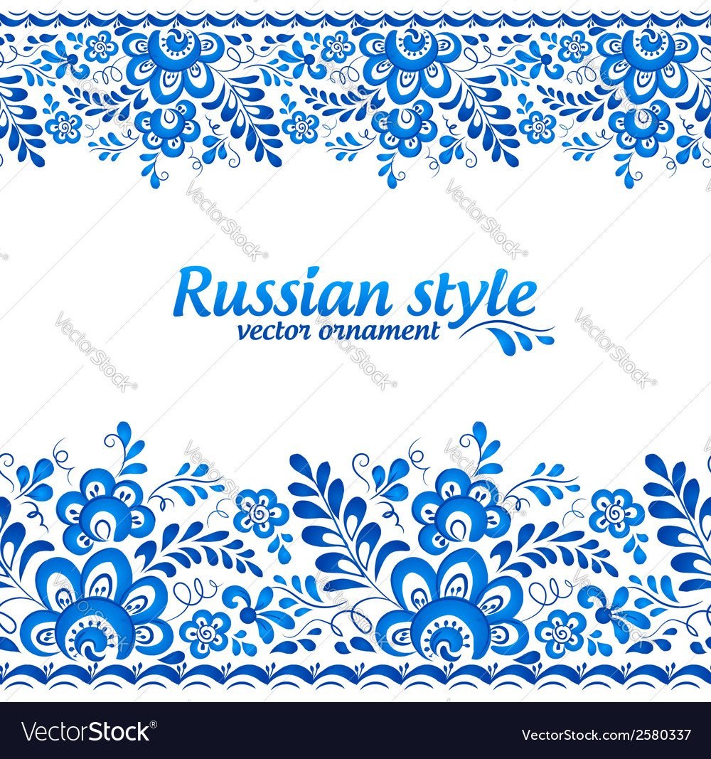Рамка в стиле Гжель