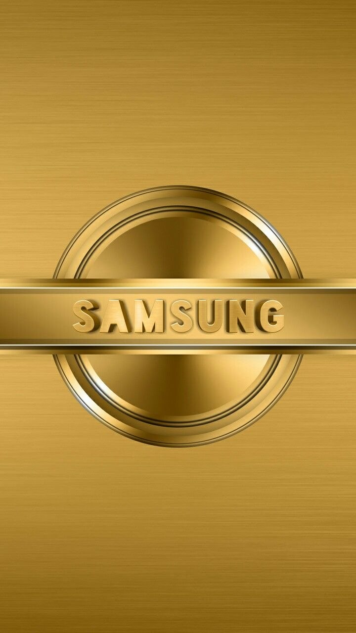 Надпись Samsung на золотом фоне