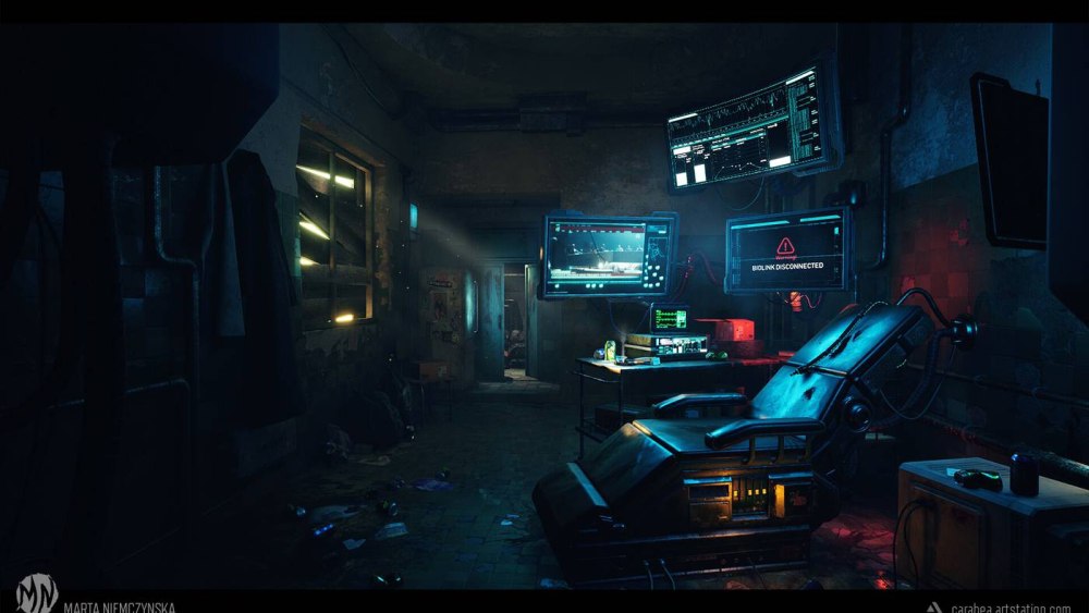 Арт комната Cyberpunk 2077