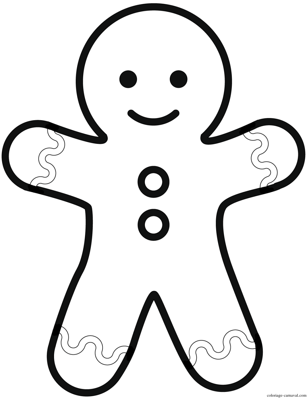 Gingerbread man раскраска для детей