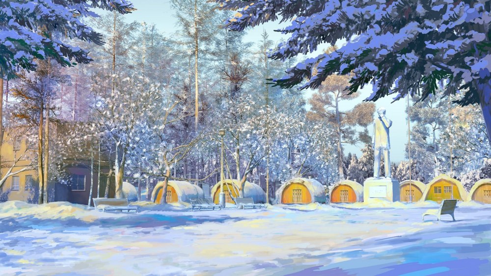 Аниме снег