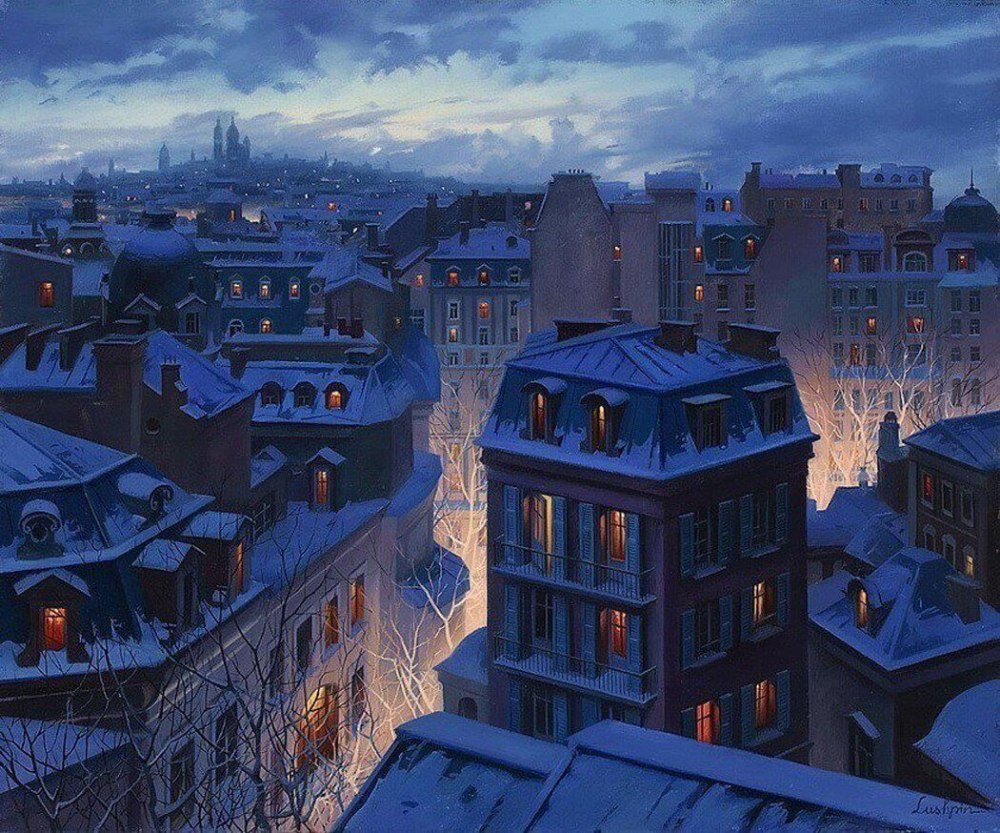 Пейзаж ночного города