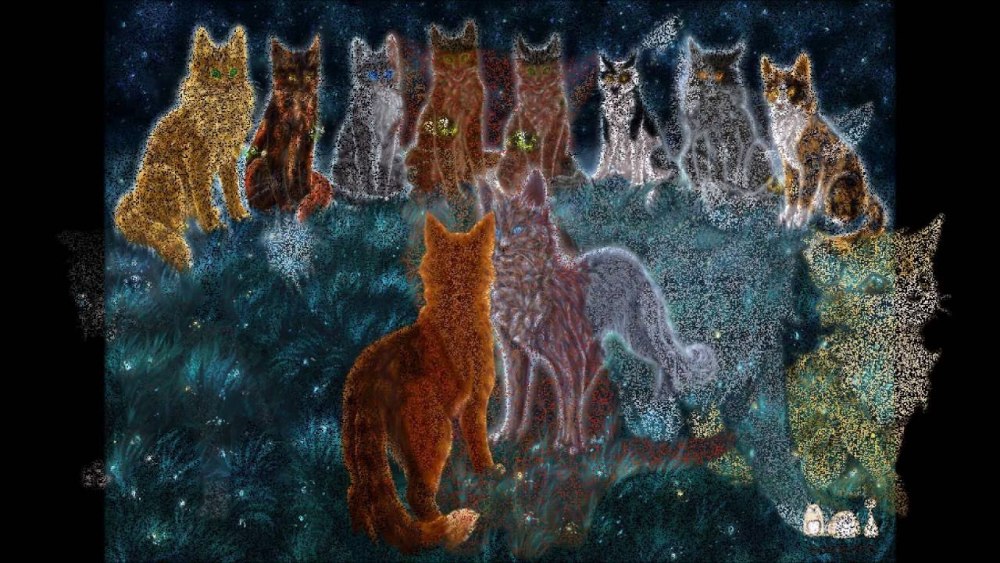 Коты Воители Огнезвёзд и синяя звезда в звёздном племени