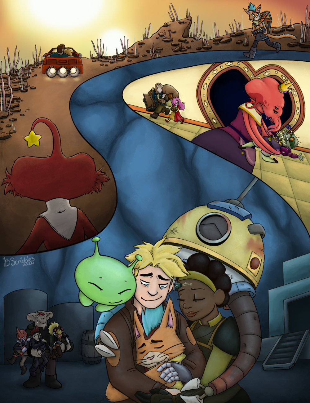 Final Space Ash and little Cato