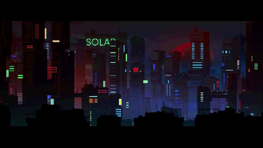 Пиксельный киберпанк город / Pixel Cyberpunk City