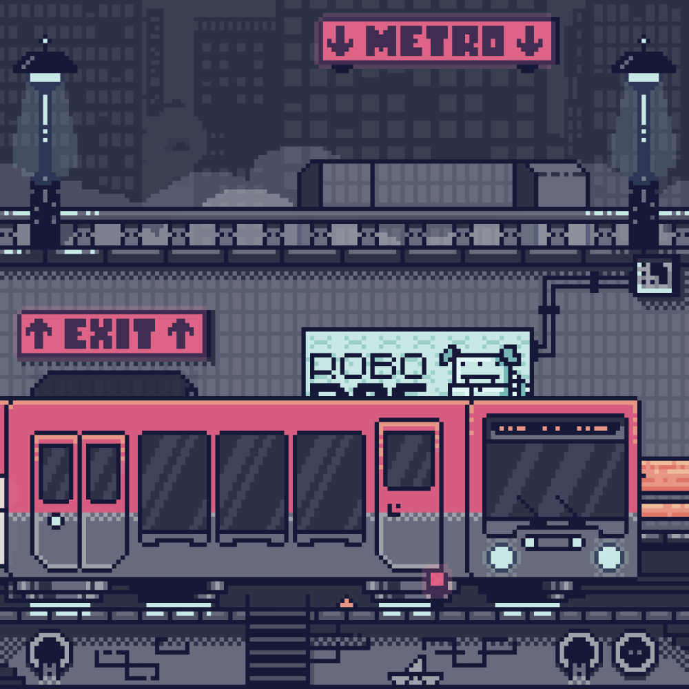Метро Pixel Art