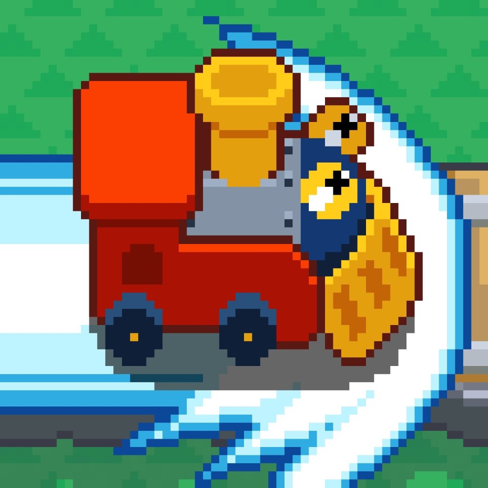 Пиксельный поезд для игры