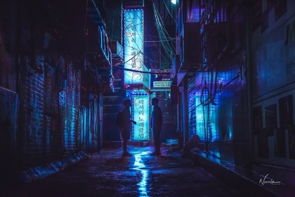 Cyberpunk 2077 город крыша