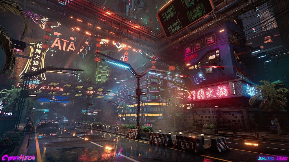 Найт Сити Cyberpunk 2077 4к